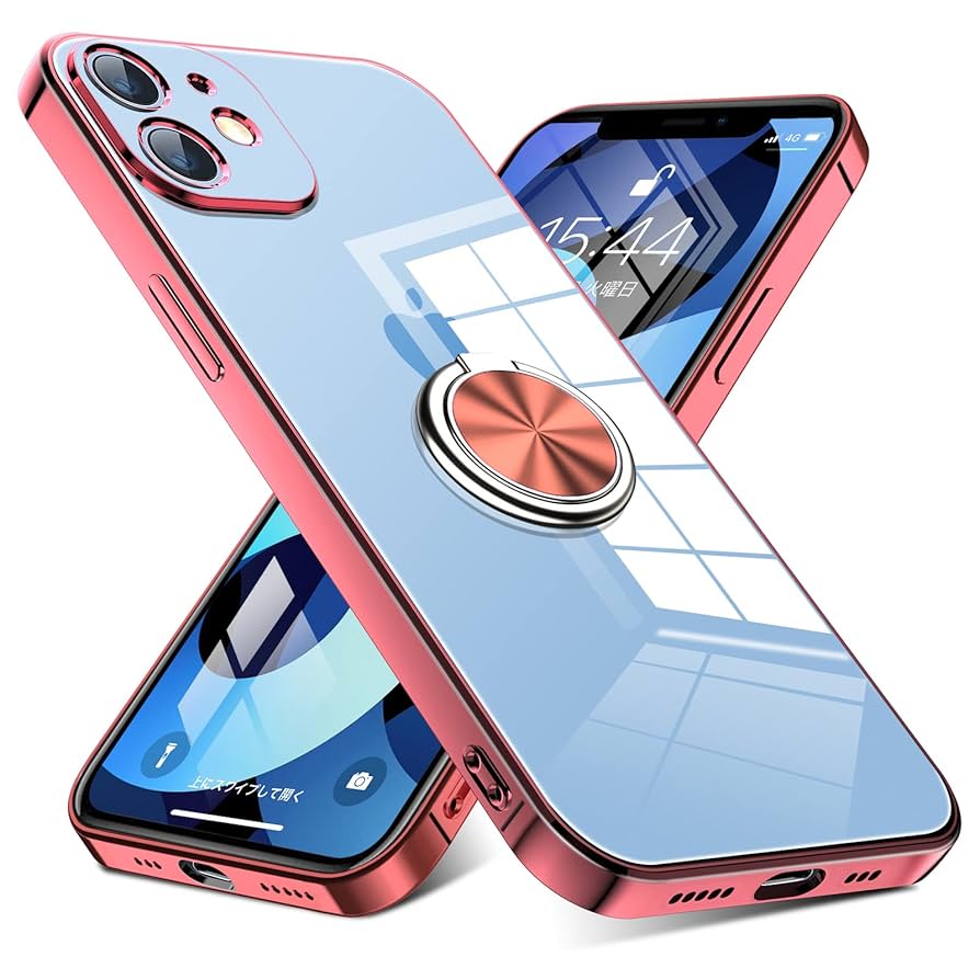 iPhone 12 mini ソフトケース リング付き Amazon.co.jp: iPhone 12 Mini 用 ケース リング付き クリア 耐